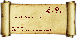 Ludik Veturia névjegykártya